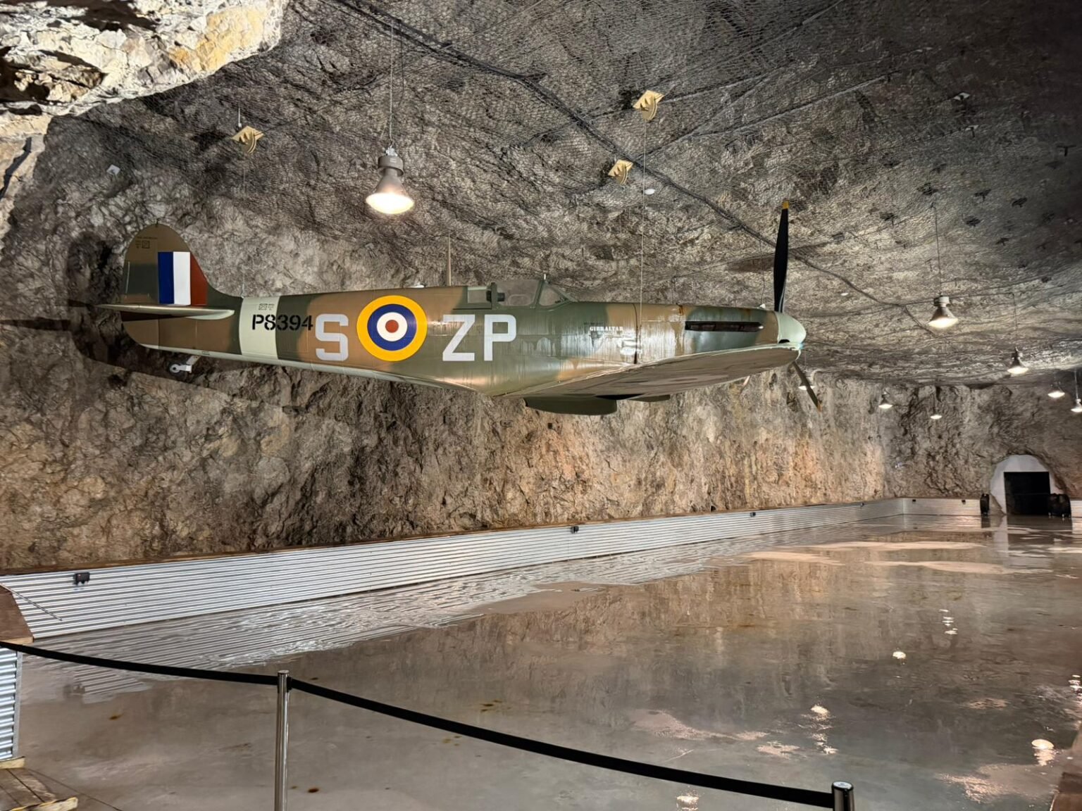 WWII Tunnels Gibraltar interior showing underground military tunnels carved inside the Rock